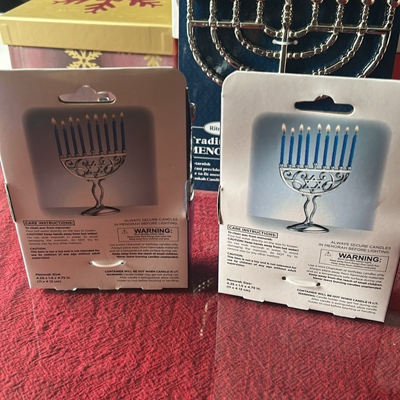 NWT 1 menorah and 2 mini menorah sets w 44 candles - Picture 7 of 9
